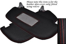 RED STITCHING FITS ALFA ROMEO 156 97-06 2X SUN VISORS LEATHER COVER ONLY