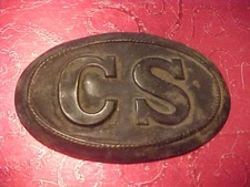 CIVIL WAR 1862  C.S.A. CONFEDERATE BELT BUCKLE PLATE REPLICA HAS ROPE BORDER