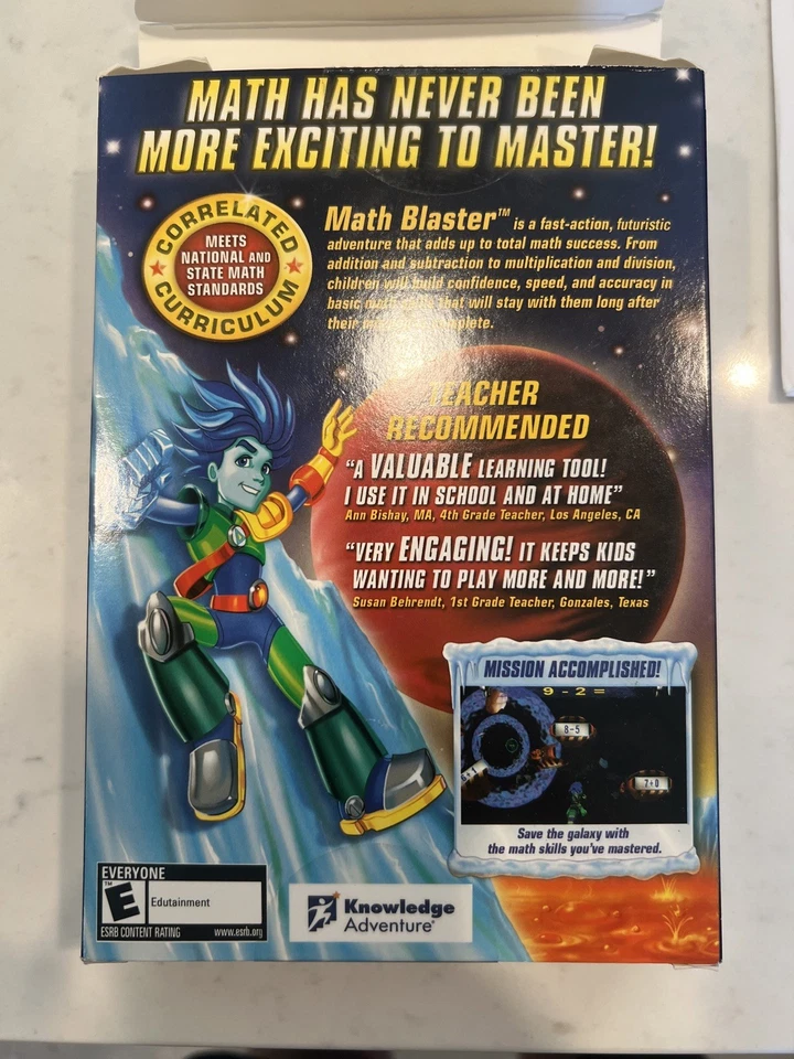 Math Blaster CD-ROM Software Game for Windows 98/95 PCS - Image 3 of 4