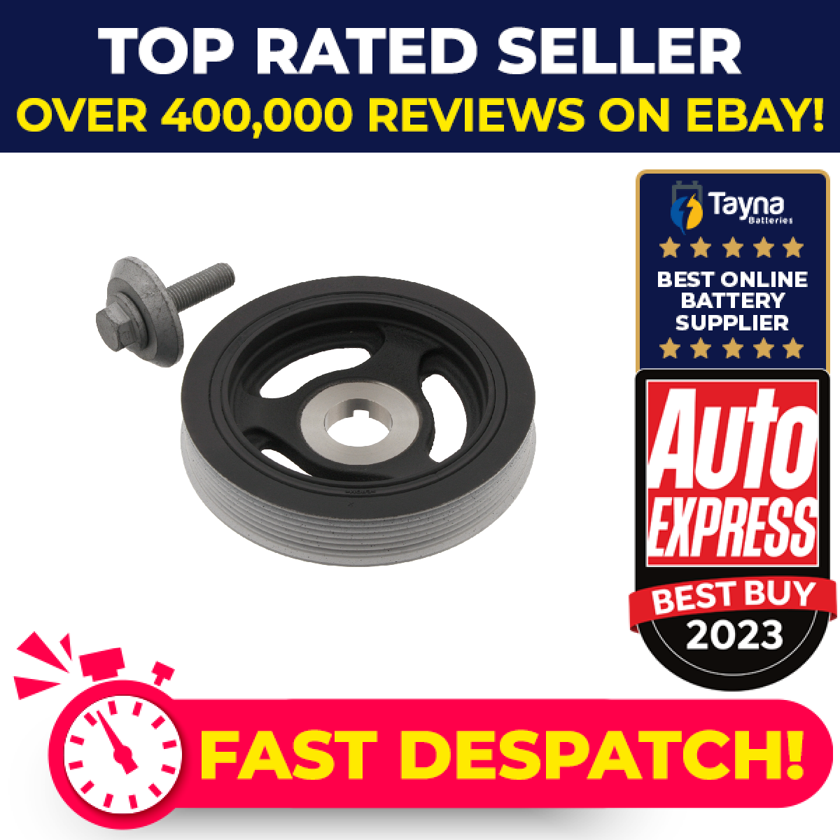 Crankshaft Pulley fits PEUGEOT 207 CC, WK 1.4D 1.6D 2006 on Belt 0515T3 0515T3S1