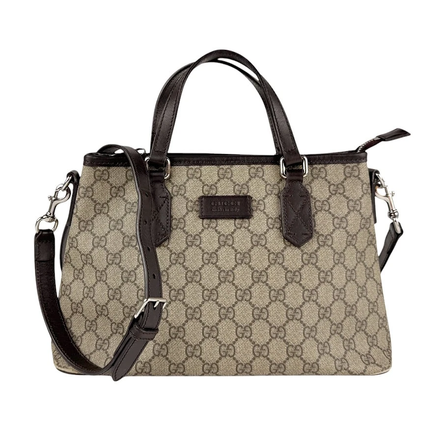 Sac bandoulière Gucci GG Supreme toile marron occasion accessoires mode femme