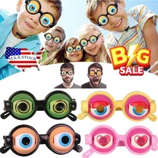 Crazy Eye Blink Funny Glasses Kids Party Eyewear Dropping Eyeball Creative Prank