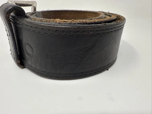 Red Wing Shoes 40 Leather Belt Mens Black Leather Vtg - Picture 2 of 8