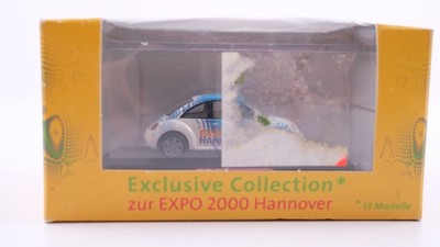 Wiking H0 VW New Beetle EXPO 2000 Hannover in Acrylbox und EVP