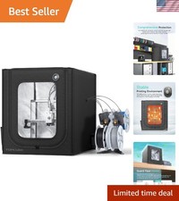 3D Printer Enclosure for Bambu Lab A1 with LED Light Black