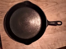National Cast Iron Skillet #8  With Heat Ring  2 Pour Spouts
