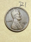 1913-S LINCOLN WHEAT CENT, low mintage date, "FINE" condition #721