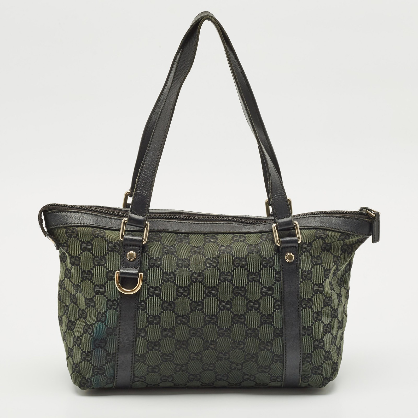 Gucci GG Canvas Abbey D-Ring Tote in Green