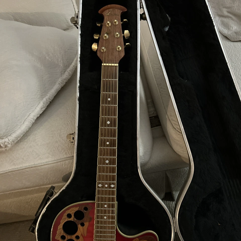 Ovation Celebrity OP30 Guitar ; Ruby Red ; Comes With Case - Image 4 of 4