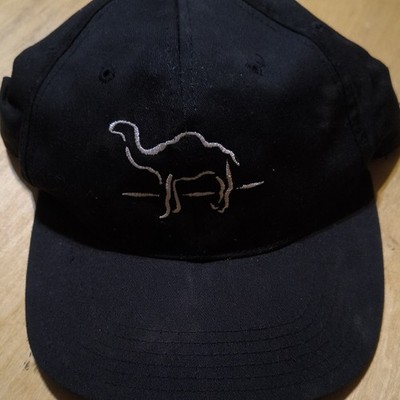 Adjustable Black Baseball Cap Hat with Embroidered Camel Logo Men One Size
