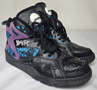 RARE Reebok Blacktop Battleground Black Extreme Purple Pump  display picture 3