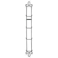 Augusta 4 Tier Vertical Black Plate Rack for Collectible Plates, Plaques,