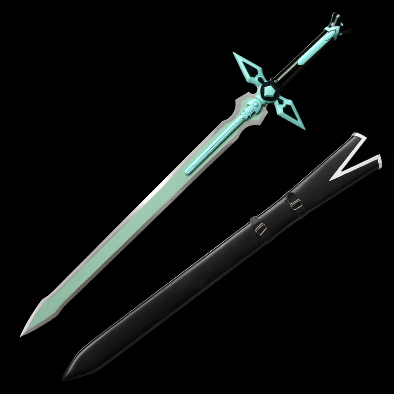 SR Sword Art Online 1:1 Size Kirito Elucidator/Dark Repulser Carbon ...