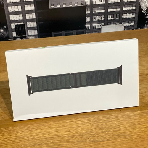 🟢 Apple Watch Ultra Strap 49mm Dark Green Alpine Loop Black Titanium M Original - Picture 6 of 17