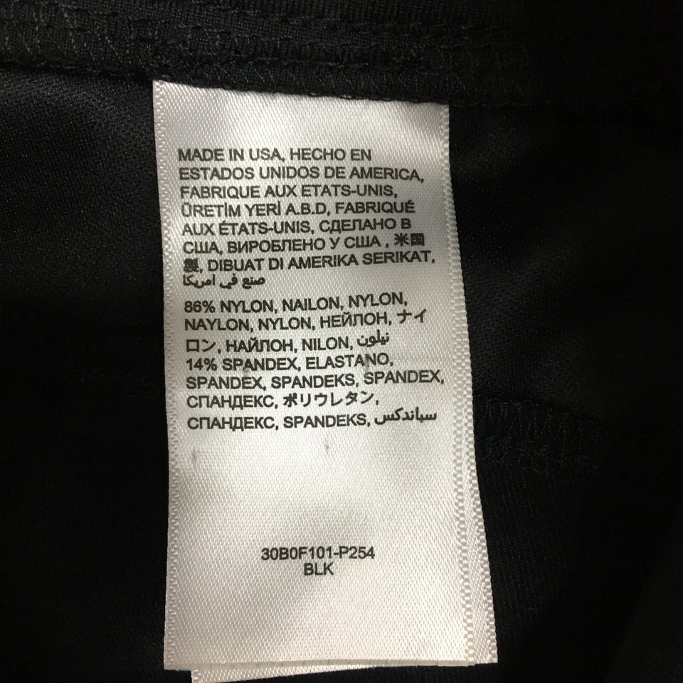 Pantalón BEBE Negro Imitación Cuero Inserto Logo Cremallera Cintura Alta Calce Ajustado Para Mujer Talla Pequeña Foto 3 de 4