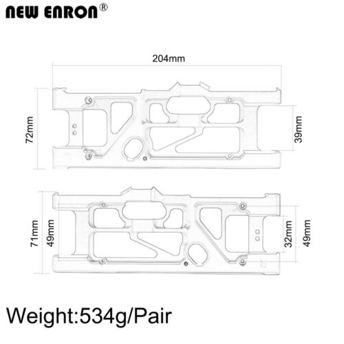 Alloy ARA330589 ARA330590 Lower Suspension Arms For RC 1/5 Arrma Kraton Outcast - Picture 2 of 69
