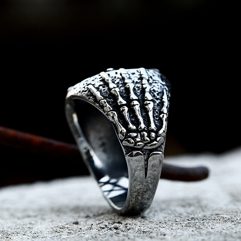 アクセサリー Vintage Skull Hand Ring Largn Amazon.com: Vintage Skull Hand S925 Sterling Silver Open