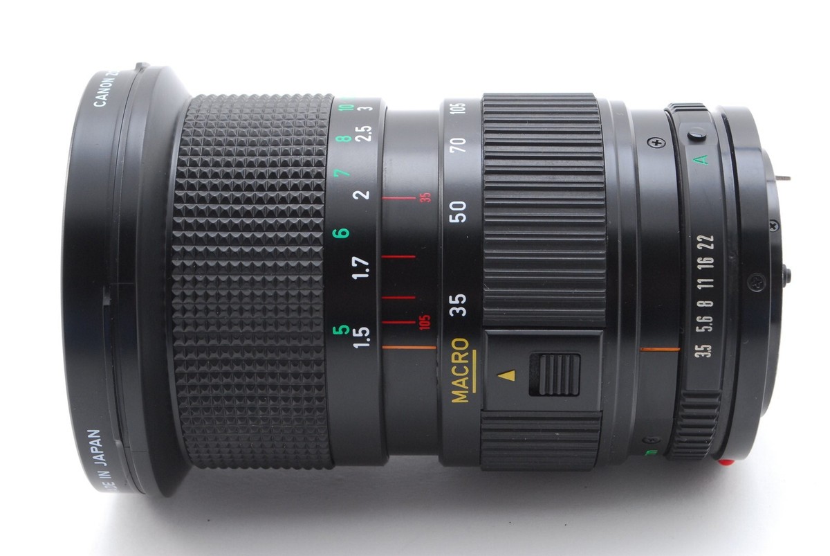 整備済Canon NFD35-105mm f3.5 MF MACROズームレンズ New FD35-105mm F3.5-4.5 - キヤノンカメラミュージアム
