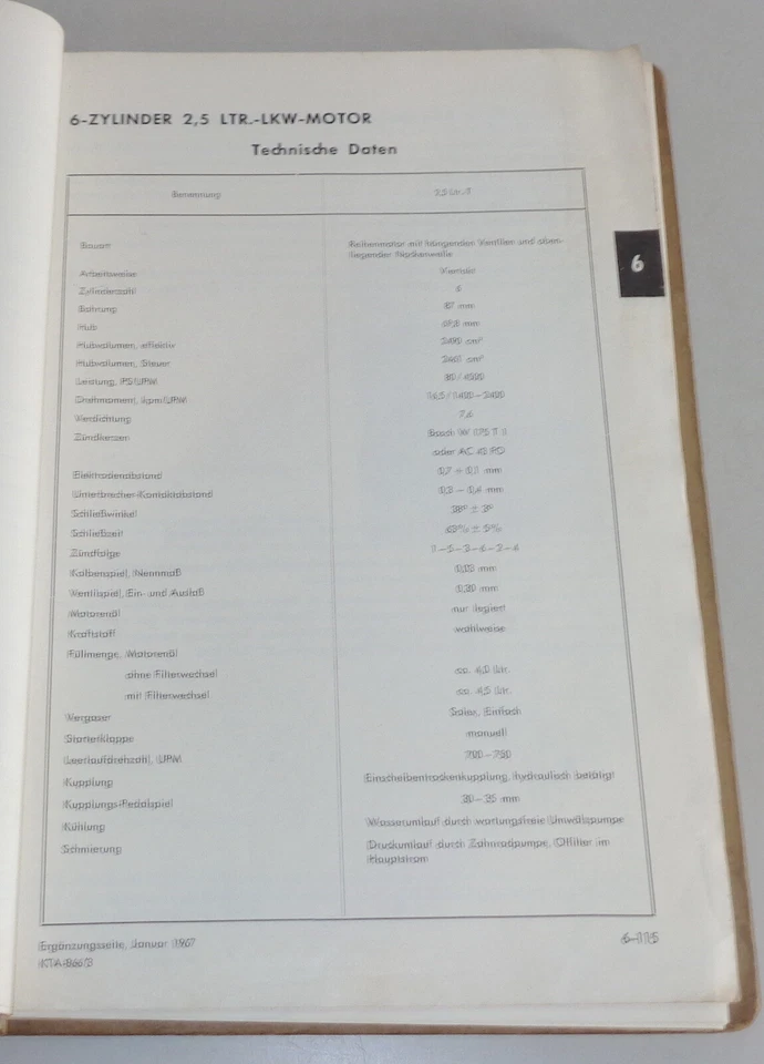 Manual de Taller Opel Blitz 1965-1975 1,9 T + 2,1 T Stand 06/1966 - Imagen 2 de 4