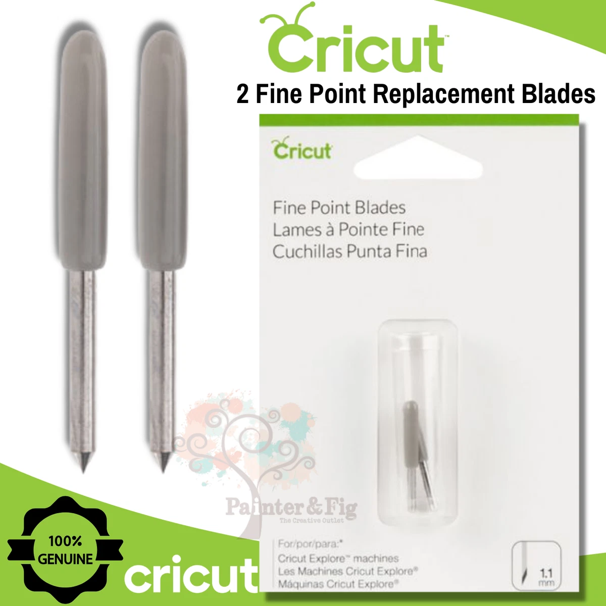 Cricut Replacement Blade Genuine Fine Point Blades, Fits ALL Machines  EXCEPT Joy