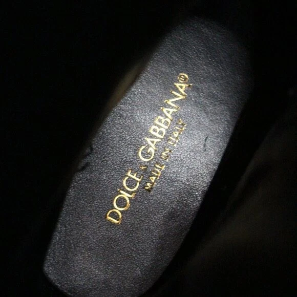 Dolce & Gabbana Lunares Negro Goma Botas de Lluvia Talla 37 NUEVAS D&G Italia Foto 4 de 4