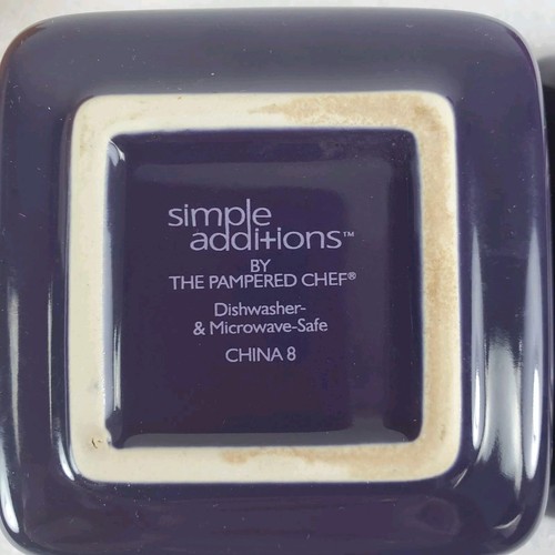 simple additions pampered chef Purple,gold,Burgundy Bowls With Trays 4" - Picture 10 of 13