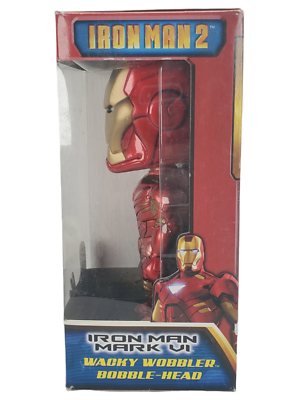 2010 Marvel Funko Iron Man 2 Iron Man Mark VI NEW Wacky Wobbler