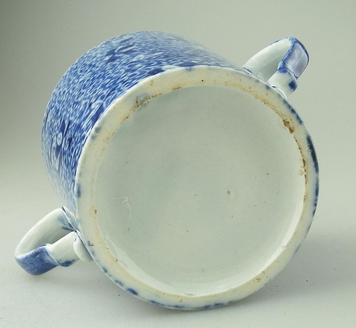 An antique Georgian pearlware Spode Pottery B&W transferware Loving Cup C.1810 - Picture 8 of 9