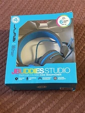 JLab Audio - JBuddies Studio Wired Over-the-Ear Headphones - Gray/Blue