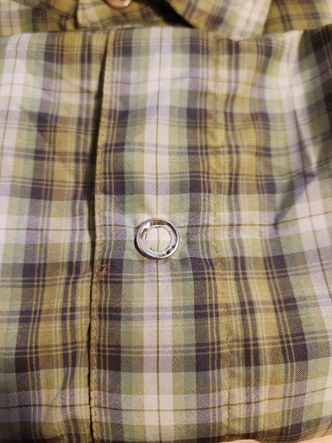 Camisa de senderismo Kuhl Eluxur verde a cuadros manga corta perla a presión para hombre talla grande - Imagen 10 de 10