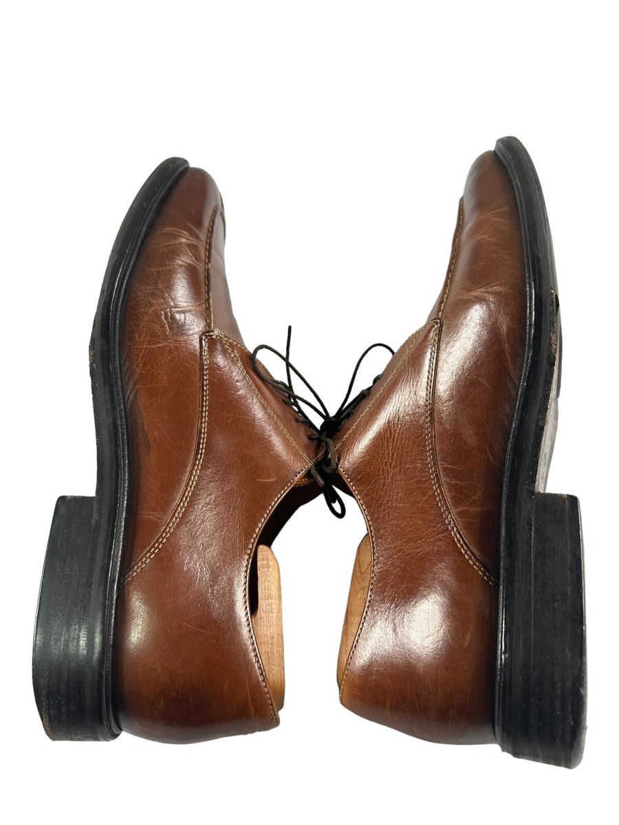 Cole Haan Mens Size 10 M Brown Leather Split Toe Lace Up  display picture 3
