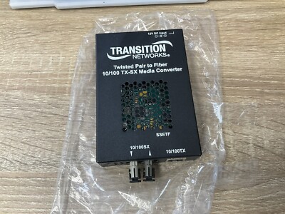 Transition Networks Twisted Pair To Fiber 10/100 TX-SX Media Converter SSETF