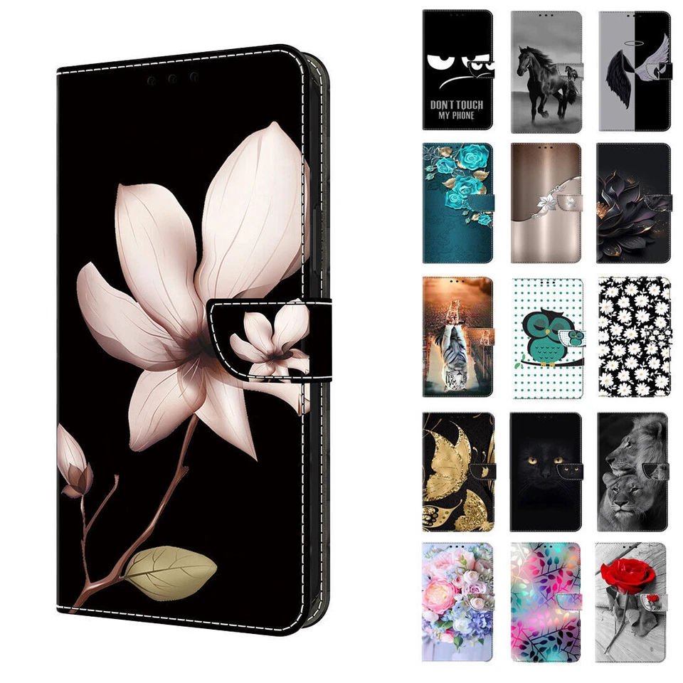For Samsung A34 A24 A54 A53 A25 A54 5G Flip Painted Wallet Phone Slim Case Cover - Image 2 of 4