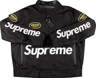 Supreme Vanson Leathers Cordura Jacket Black Medium SS21 Supreme Vanson Leathers Cordura Jacket Black Medium SS21