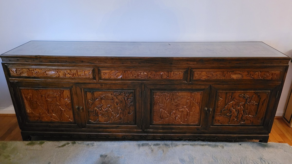 Exquisite Antique Chinese Handcarved Buffet Table - $2,450