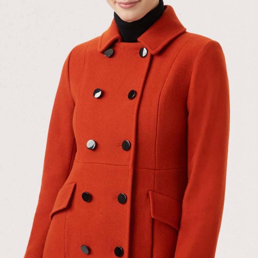 Hobbs Dorothea Winter Coat, Women, Burnt Orange, UK10, RRP £279