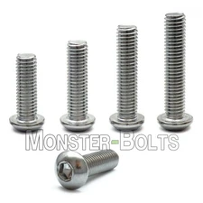 #2-56 Stainless Steel Button Head Socket Cap Screws, SAE Coarse Thread 18-8 / A2