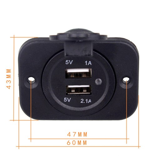3.1A Dual USB Port Phone GPS Charger Socket Outlet Car Accessories ABS Plastic - 第 4/8 張圖片