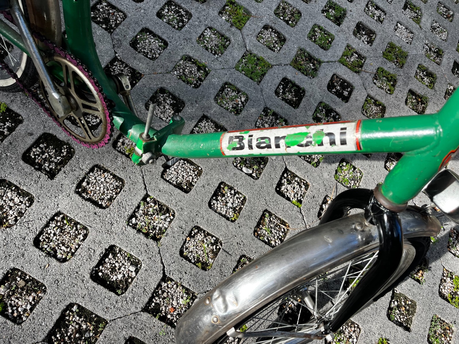 Vintage Bianchi Italian Folding Bicycle GREEN eBay