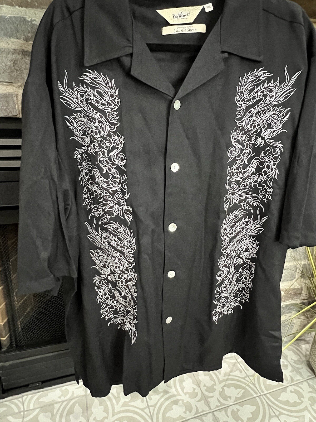 Da Vinci California Signature Series Charlie Sheen Bowling Shirt Size