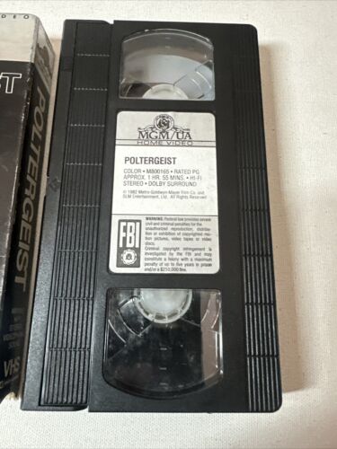 Poltergeist: (VHS, 1987) MGM/UA Home Video, Horror, 1982 Spielberg, Tobe Hooper - Picture 3 of 3