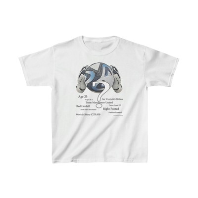Marcus Rashford T Shirt Top Trumps kids Football Collection Kids Cotton T shirt