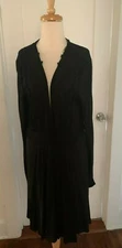 LEON MAX LIMITED EDITION LONG SLEEVES BLACK V-Neck dress Size XL NWT