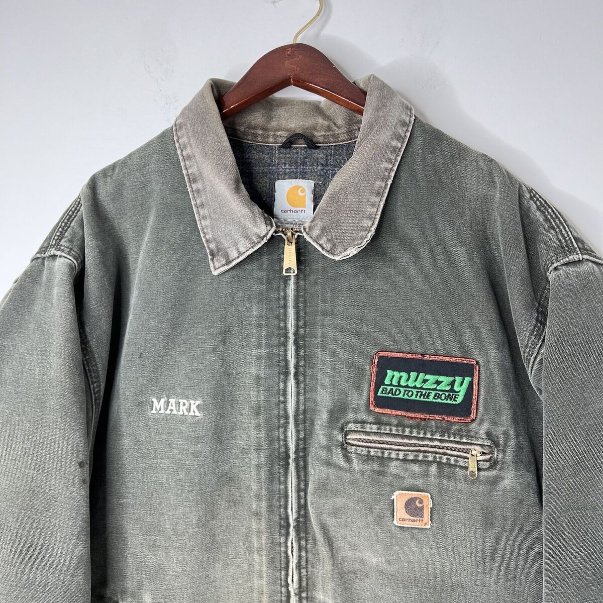 Carhartt J97 MOS Green Blanket Lined Detroit Jacket Made USA Carhartt J97 MOS Green Blanket Lined Detroit Jacket Made USA