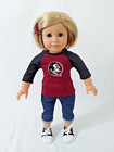 Florida State Seminoles Tee T- Shirt for American Girl & other 18-inch Dolls