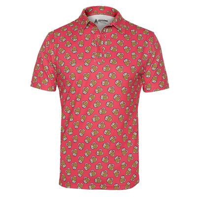 Royal and Awesome Golf Poloshirt Herren Cheers Red Beer Pints Golf Top S - XXL