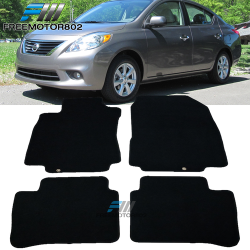 Fits 0712 Nissan Versa Car Floor Mats Carpets Black Nylon 4 PCS Set eBay