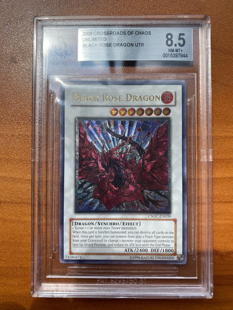 YUGIOH CSOC-EN039 BLACK ROSE DRAGON ULTIMATE RARE BGS 8.5 PSA