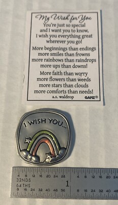 MY WISH FOR YOU .. More Rainbows than raindrops Pewter Charm Ganz