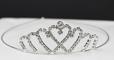 Bling Bling Tiara Hearts Communion Quinceanera Headband Princess Crown Corona